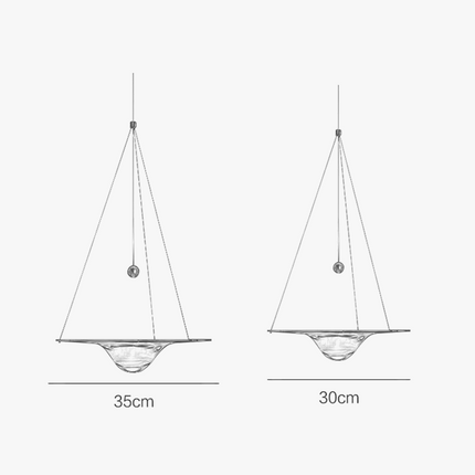 Suspension LED en verre transparent au design nordique moderne — LZ4X9P2