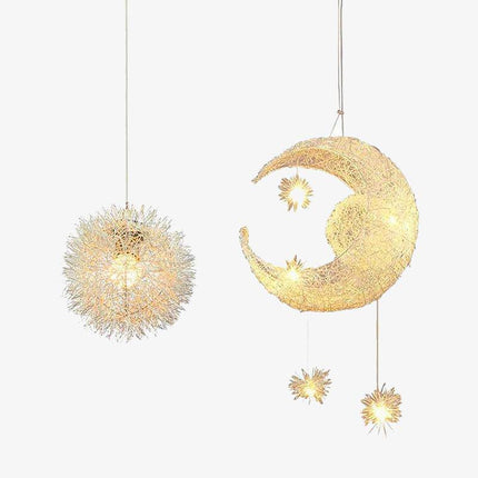Suspension LED en forme d’étoile et de lune — LZ4X9T
