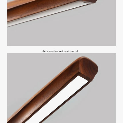 Suspension LED moderne en bois massif allongé — LZ4X9P2