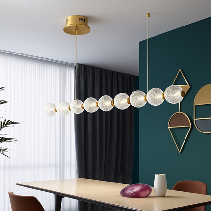 Suspension LED minimaliste boule acrylique à hauteur réglable — LZ4Q7M2