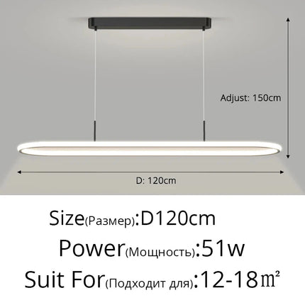 Suspension LED design rectangulaire pour éclairage intérieur moderne — LZ4X9P