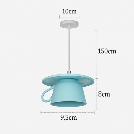 Suspension LED moderne en forme de tasse à caf renservée