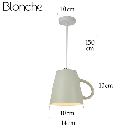 Suspension LED moderne en forme de tasse à caf renservée