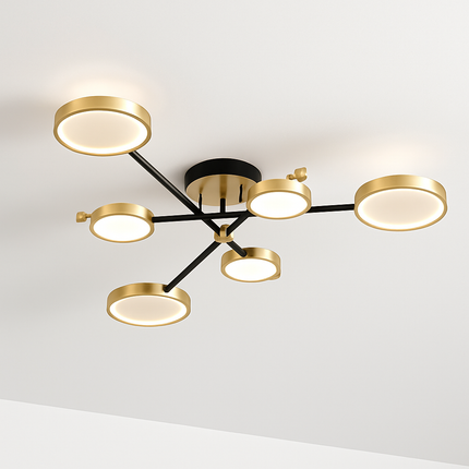 Suspension LED moderne or noir gradation tél.