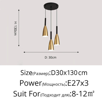suspension led moderne pour éclairage intérieur élégant