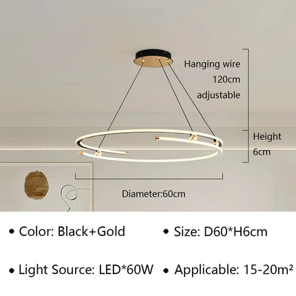 Suspension LED élégante pour décoration intérieure moderne — LZ4X9J