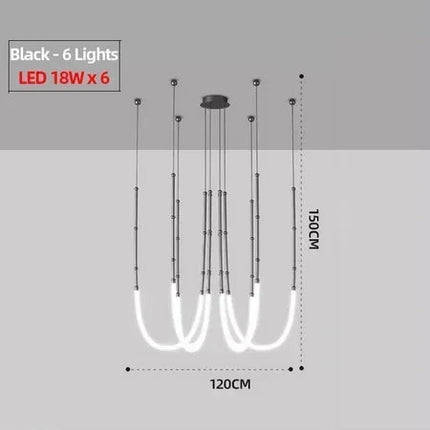 suspension led moderne pour décoration intérieure élégante et stylée