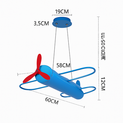 Suspension LED moderne avec motif avion lumineux pour enfants — LZ4X9Q2F