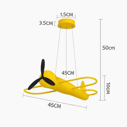 Suspension LED moderne avec motif avion lumineux pour enfants — LZ4X9Q2F
