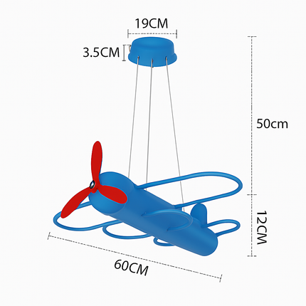 Suspension LED moderne avec motif avion lumineux pour enfants — LZ4X9Q2F