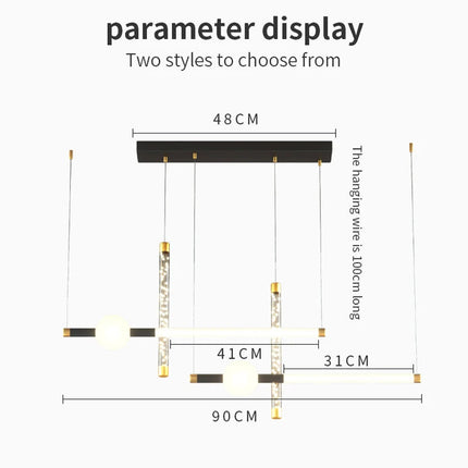 Suspension LED intérieure au design simple et épuré — LZ4X9M