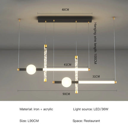 Suspension LED intérieure au design simple et épuré — LZ4X9M