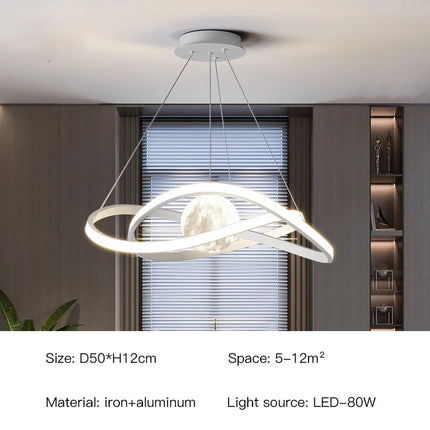 Suspension LED noire au style moderne pour intérieur — LZ4X9T