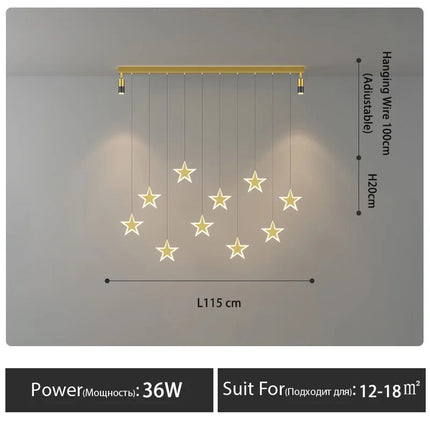 Suspension LED style nordique pour cuisine, hôtel et café — LZ4X9P2Q