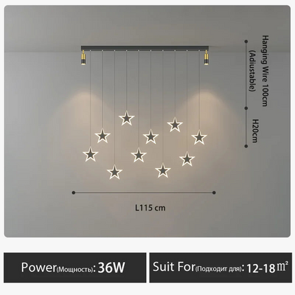 Suspension LED style nordique pour cuisine, hôtel et café — LZ4X9P2Q