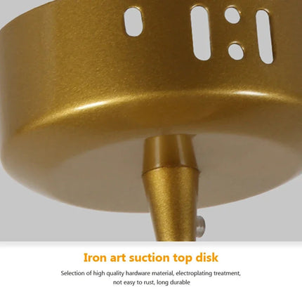 Suspension LED ronde en métal avec fil réglable design moderne — LZ4X9P