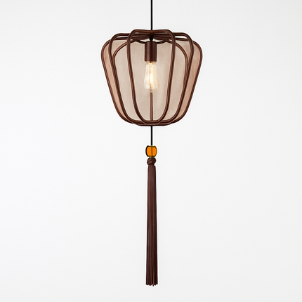 Suspension LED en tissu style chinois — LZ4M7Q2