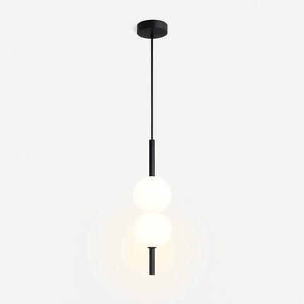 Suspension LED avec tube doré et globe lumineux — LZ4X9P