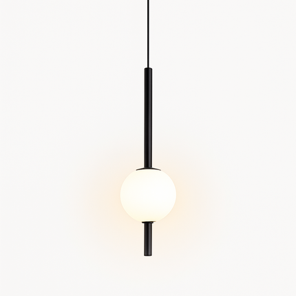 Suspension LED avec tube doré et globe lumineux — LZ4X9P