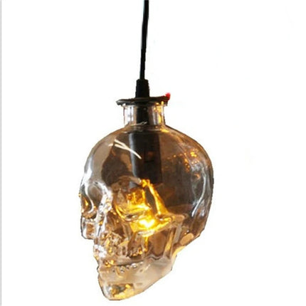 Suspension loft américain rétro avec lampe LED crâne en bouteille de vin — LZ4X9Q