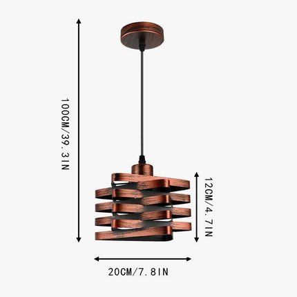 Suspension loft style industriel nordique avec éclairage intérieur rétro — LZ4X9T