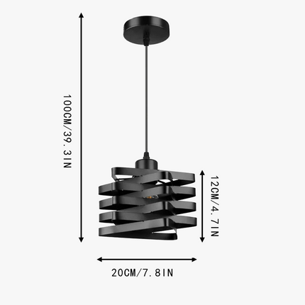 Suspension loft style industriel nordique avec éclairage intérieur rétro — LZ4X9T