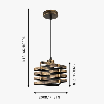 Suspension loft style industriel nordique avec éclairage intérieur rétro — LZ4X9T