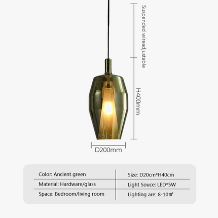 Suspension LED nordique avec abat-jour en verre — LZ4X9T2