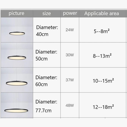 Suspension LED ronde style nordique en fer — LZ4X9J