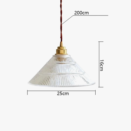 Suspension LED en verre et laiton style loft moderne — LZ4XJ9
