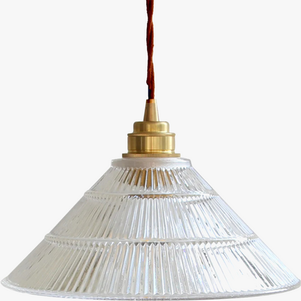 Suspension LED en verre et laiton style loft moderne — LZ4XJ9