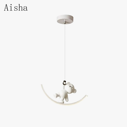 Suspension lumineuse enfant motif dauphin et ours — LZ4X9J
