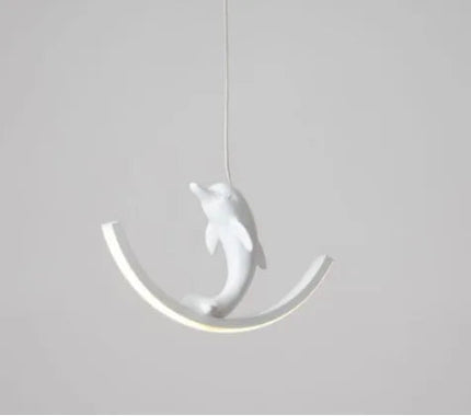 Suspension lumineuse enfant motif dauphin et ours — LZ4X9J