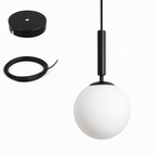 Boule noire 20CM / Blanc froid