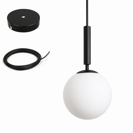 Suspension élégante avec abat-jour sphérique doré — LZ4X9T
