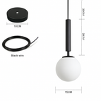 Boule noire 15CM / Blanc chaud