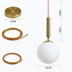 Boule en laiton 20CM / Blanc froid
