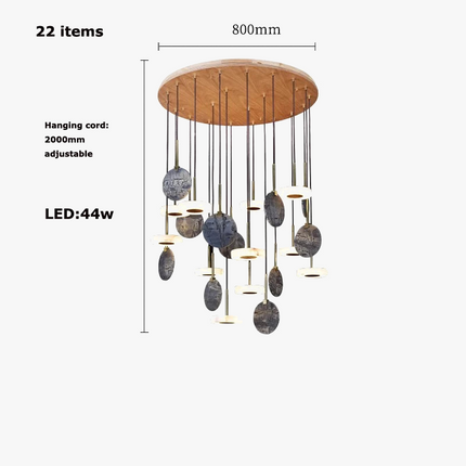 Suspension moderne en marbre et bois pour intérieur 2024 — LZ4X9P