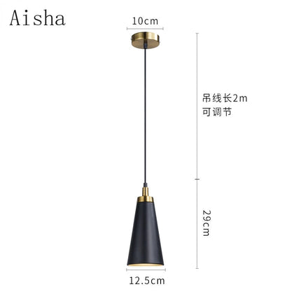 Suspension noire minimaliste à tête unique pour intérieur — LZ4X9Q