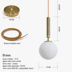 Boule en laiton 15CM / Blanc froid
