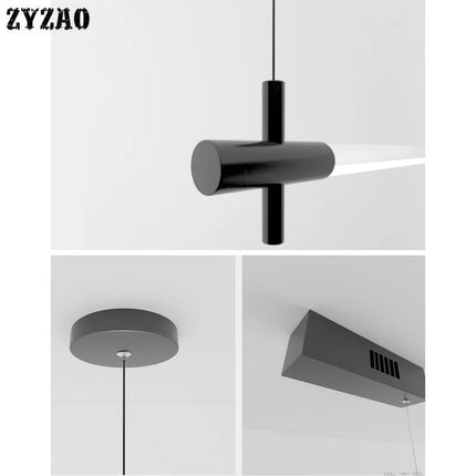 Suspension LED moderne à bande au design minimaliste polyvalent — LZ4XJ7