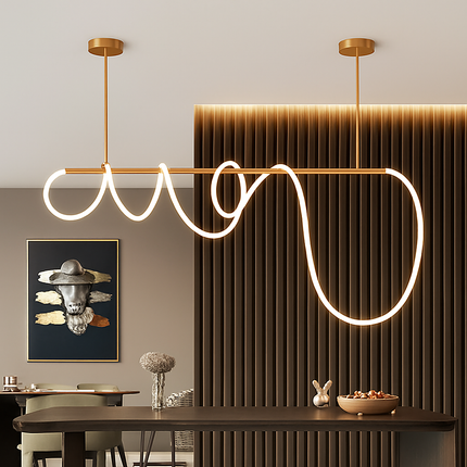 Suspension design moderne tube lumineux flexible pour espace contemporain — LZ4X9Q2
