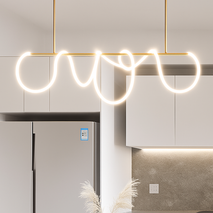 Suspension design moderne tube lumineux flexible pour espace contemporain — LZ4X9Q2