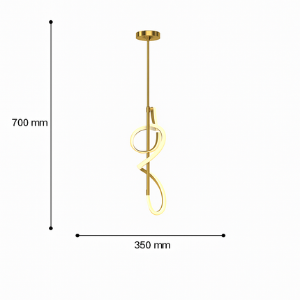 Suspension design moderne tube lumineux flexible pour espace contemporain — LZ4X9Q2