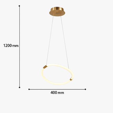 Suspension design moderne tube lumineux flexible pour espace contemporain — LZ4X9Q2