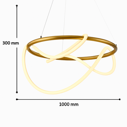 Suspension design moderne tube lumineux flexible pour espace contemporain — LZ4X9Q2