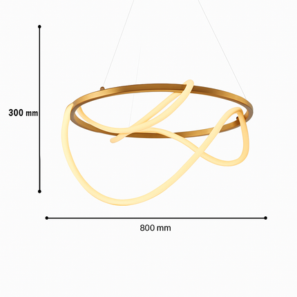 Suspension design moderne tube lumineux flexible pour espace contemporain — LZ4X9Q2