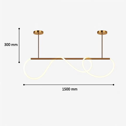 Suspension design moderne tube lumineux flexible pour espace contemporain — LZ4X9Q2