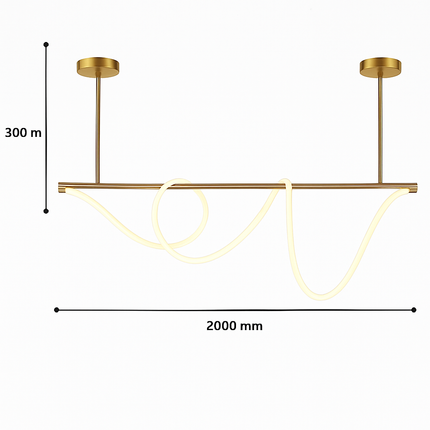 Suspension design moderne tube lumineux flexible pour espace contemporain — LZ4X9Q2