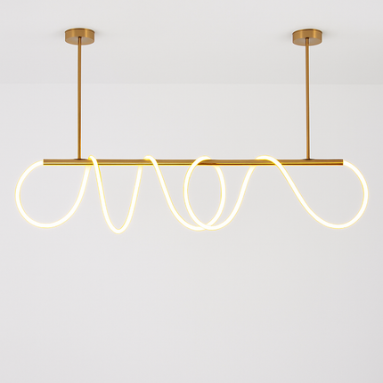 Suspension design moderne tube lumineux flexible pour espace contemporain — LZ4X9Q2